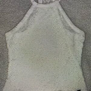 Elegant White Halter Top